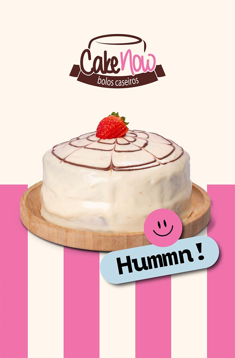Capa do cardápio da Cake Now